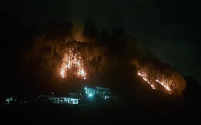 Uttarakhand Uttarkashi News Fire broke out in forest on salt road and Many Places