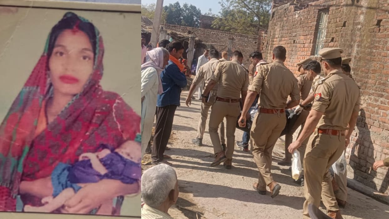A drunk man killed his wife in bijnaur in Lucknow.