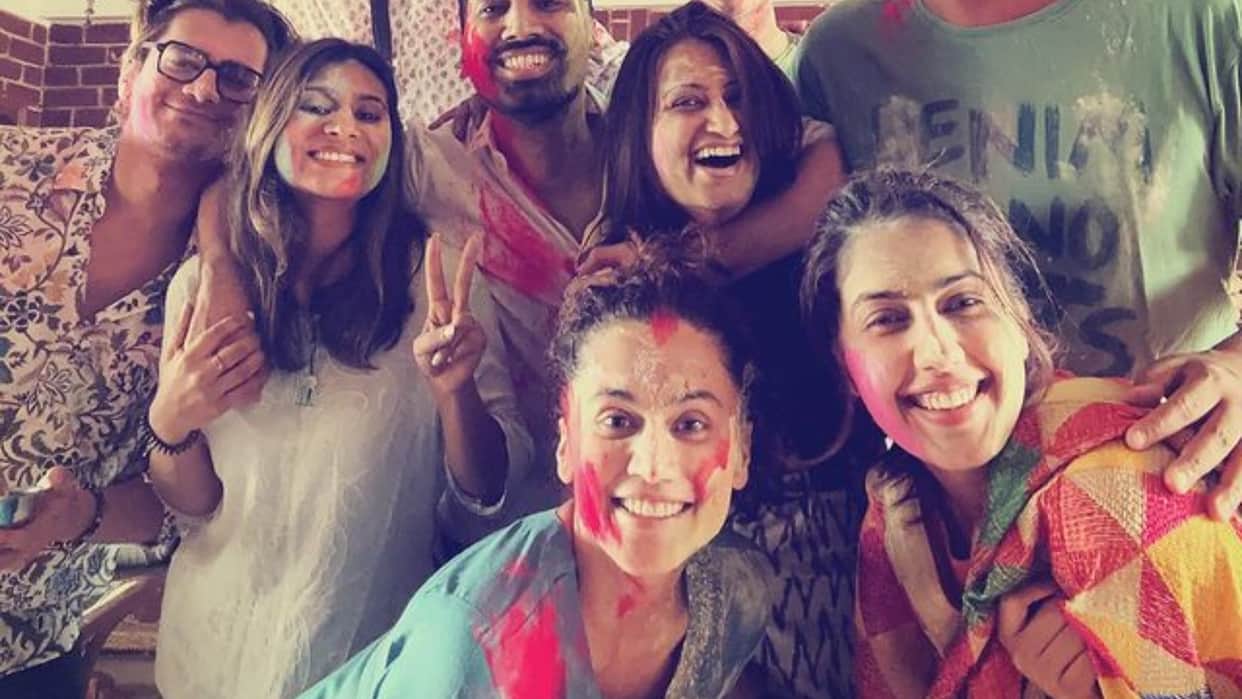 Taapsee Pannu Holi 2024 pictures With Mathias Boe goes viral actress was seen wearing sindoor