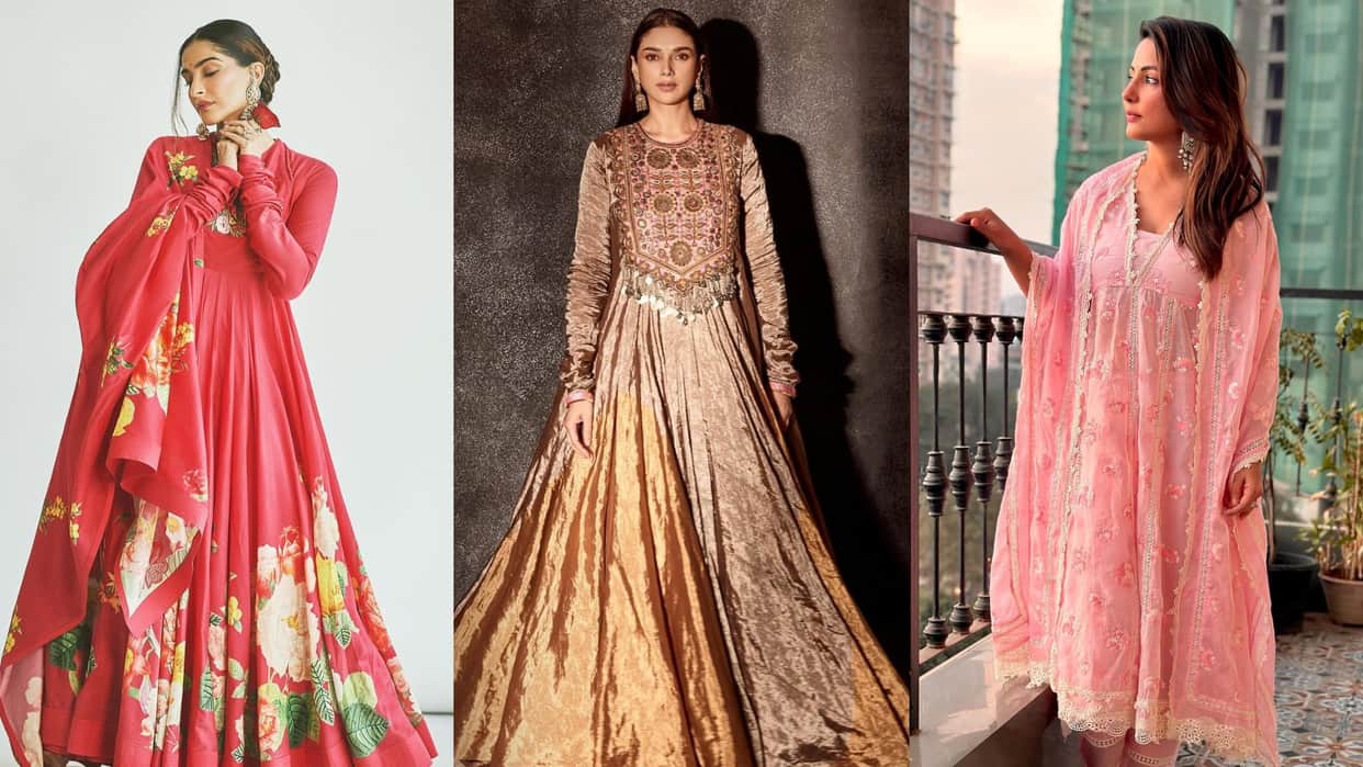 Eid 2024 trendy anarkali suit design inspired by actress