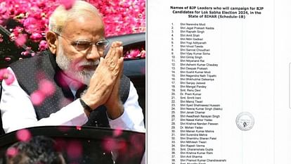 BJP released list of star campaigners for Lok Sabha Election 2024, PM Modi, Amit Shah, Rajnath Singh