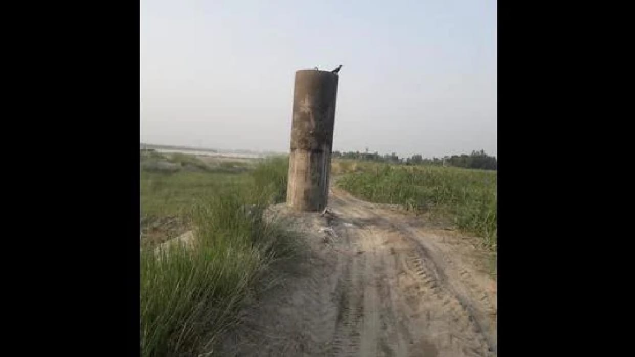 Boundary pillars be built in Yamuna, UP Haryana land dispute will end, construction process started in Karnal