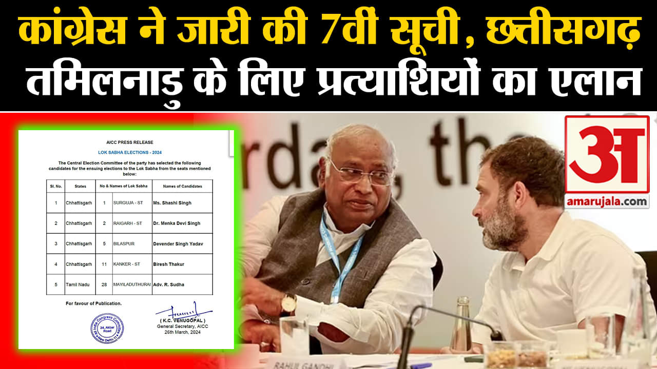 कांग्रेस की 7वीं सूची