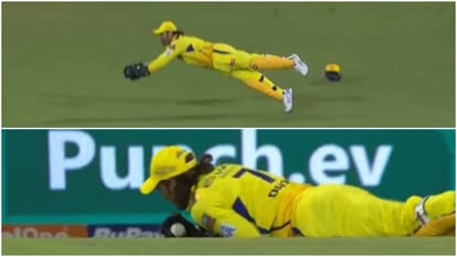 IPL 2024: MS Dhoni age defying dive catch to dismiss Vijay Shankar in CSK vs GT, Social Media Reactions