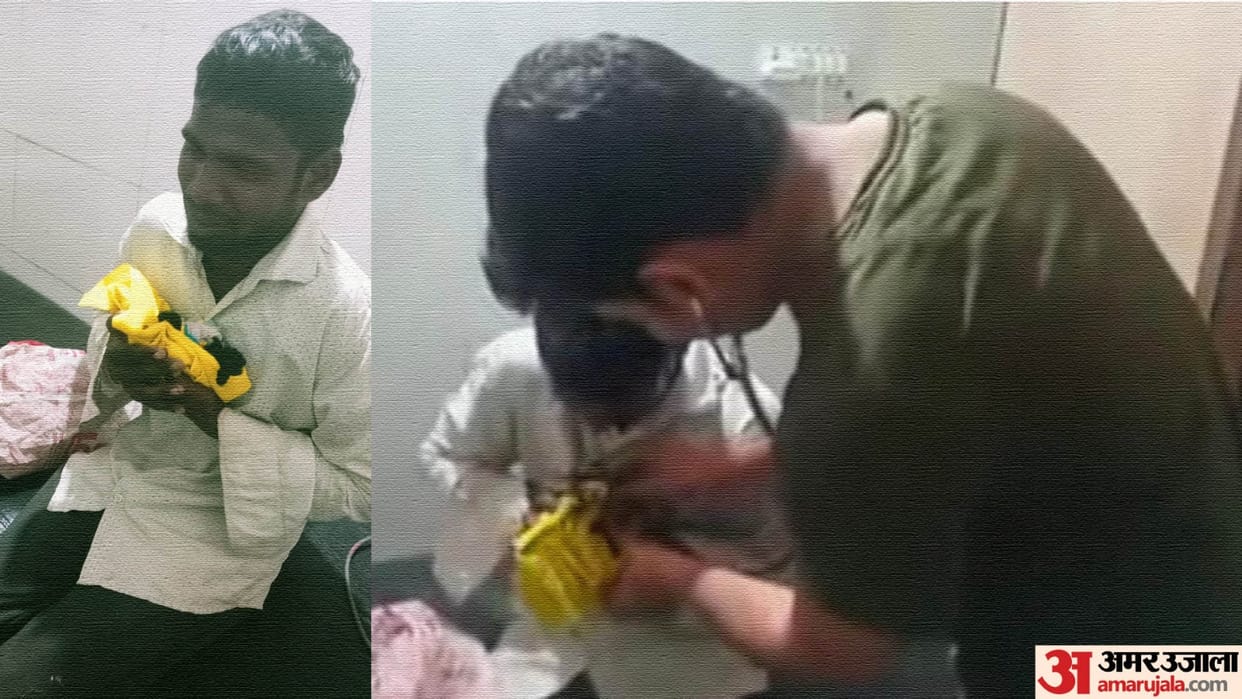 crying minor reached Khutar CHC carrying idol of Laddu Gopal in an ambulanceIn Shahjahanpur