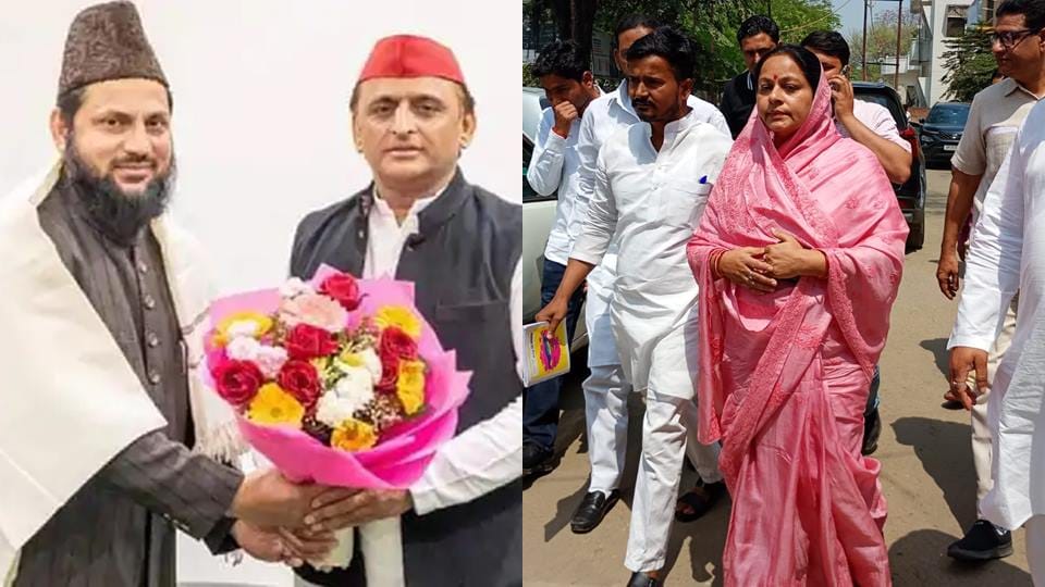 Discussion about Mohibullah Nadvi being SP candidate from Rampur, situation not clear in Moradabad.