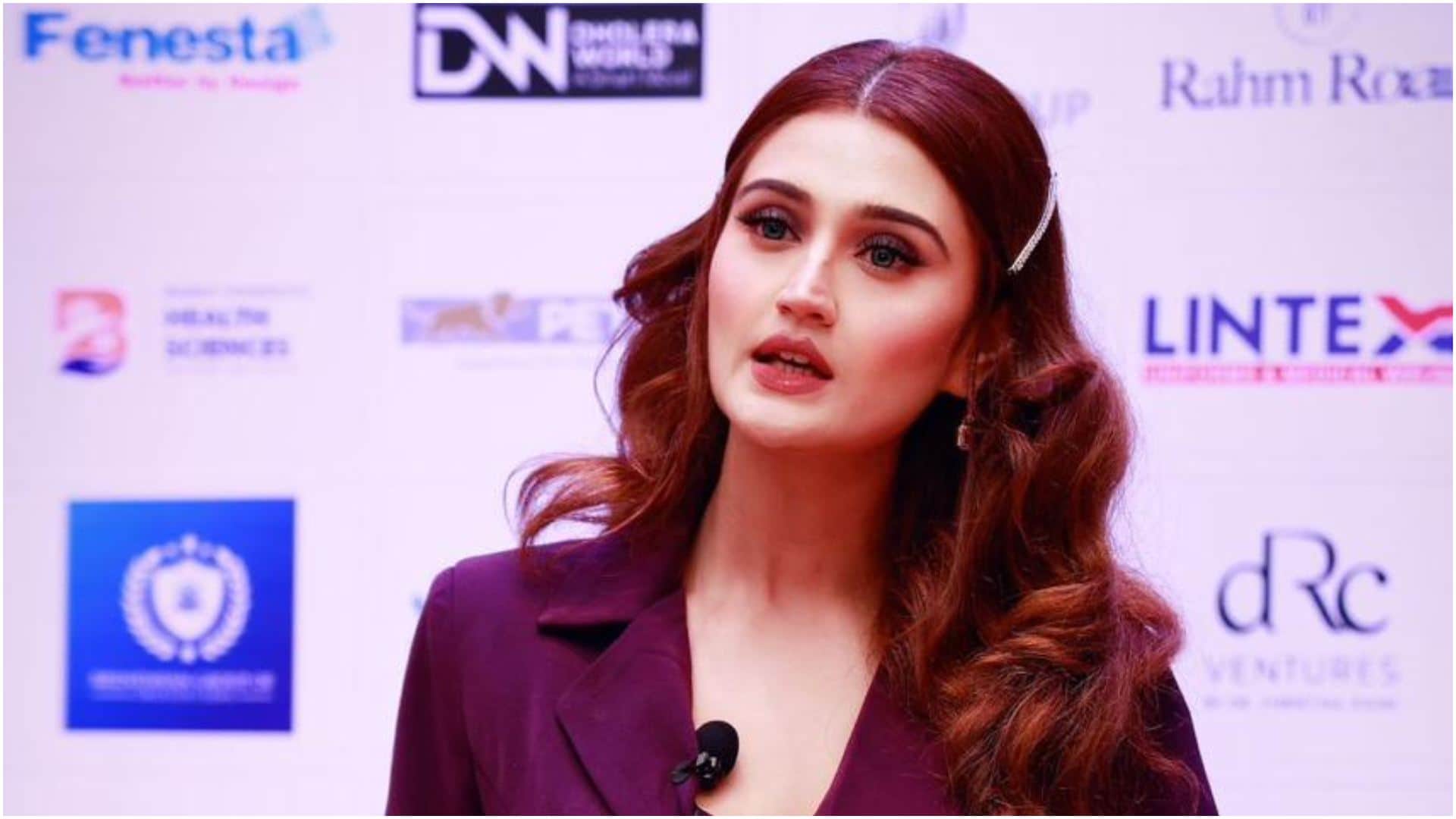 Aarushi Nishank Got Black Swan Sustainability Champion of the year award actress shares post