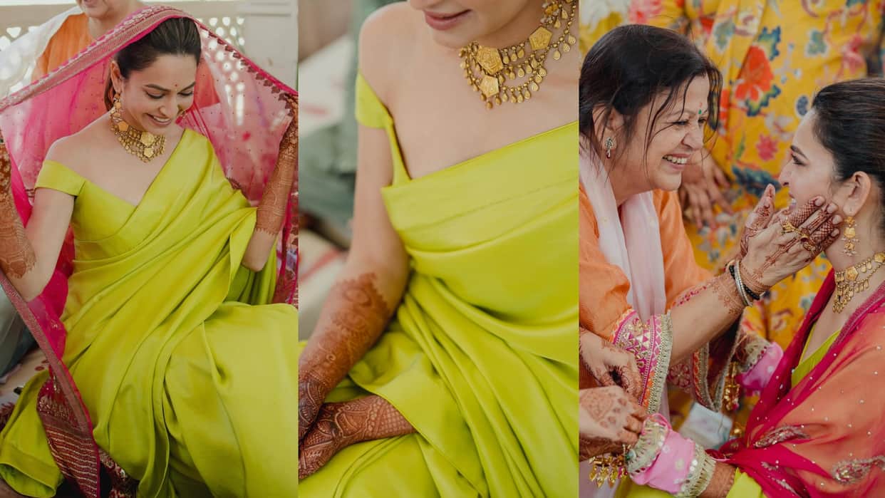 kriti kharbanda pulkit samrat wedding photos chooda ceremony photos of kriti