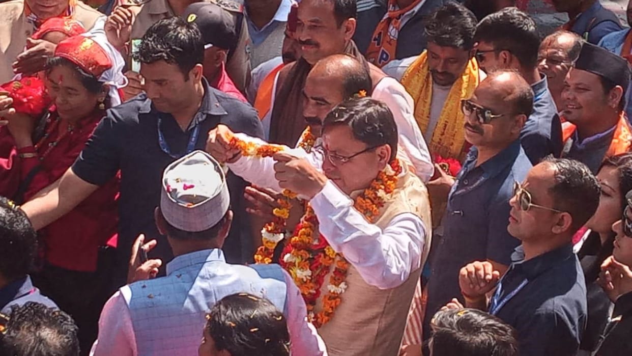 Lok Sabha Election 2024 Uttarakhand Nainital Almora Seat CM Dhami road show in support of candidate