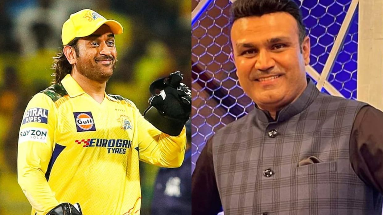 ipl 2024 csk vs gt virender sehwag speaks on fitness of ms dhoni and says ajinkya rahane is fit then thala