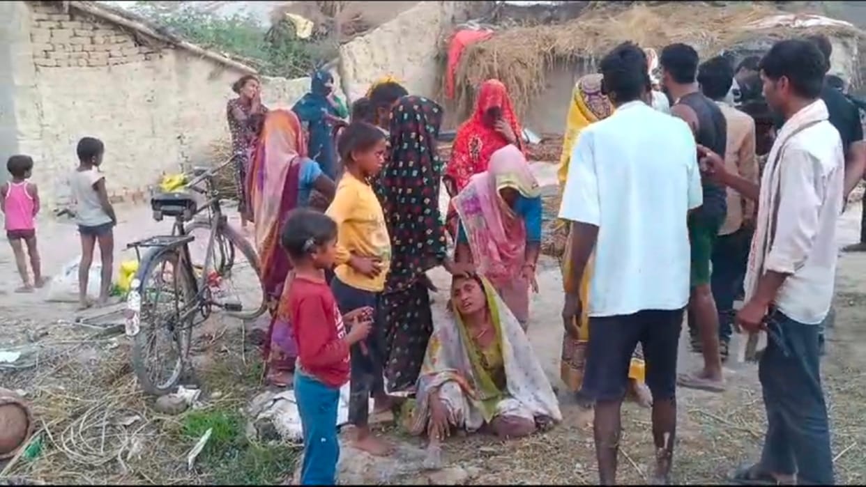 Girl sleeping inside room burnt to death due to fire, household of four houses reduced to ashes