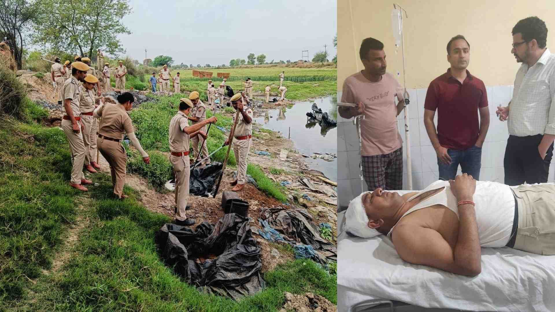 घायल पुलिस कर्मी।