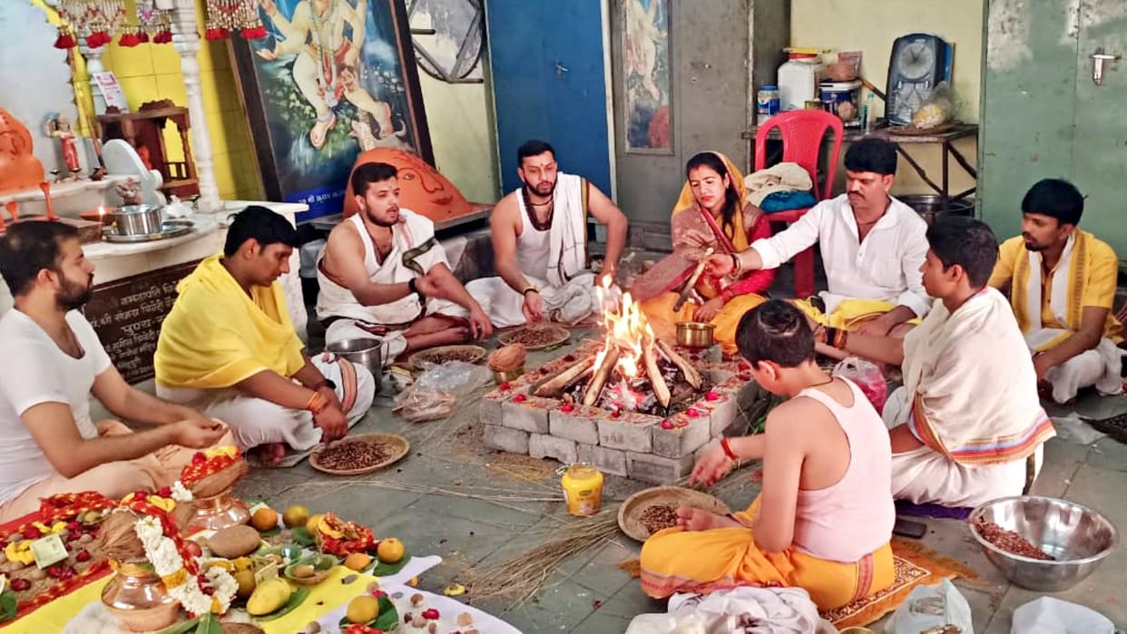 Ujjain News Brahmins performed Harihar Yagya to atone for Mahakal fire incident