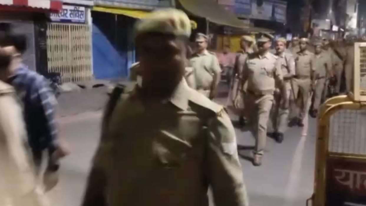 Azamgarh Police in alert after Mukhtar ansari death, conducted route march in sensitive areas