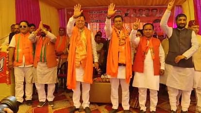 Lok Sabha Election 2024 Uttarakhand CM Dhami road show in support of BJP Lok Sabha candidate Anil Baluni