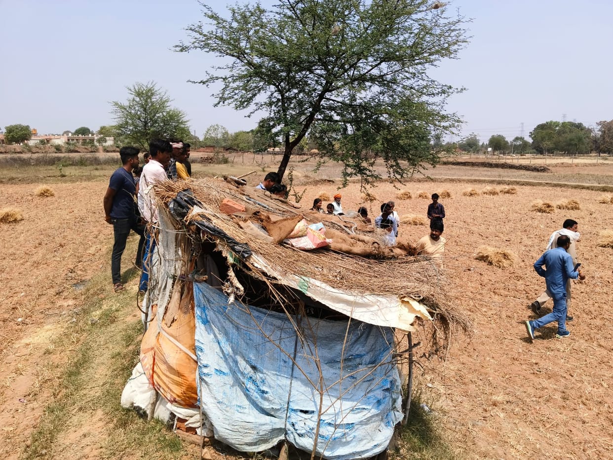 Damoh News: Farmer used to sleep in the field to guard the crop, dead body found in the hut in the morning