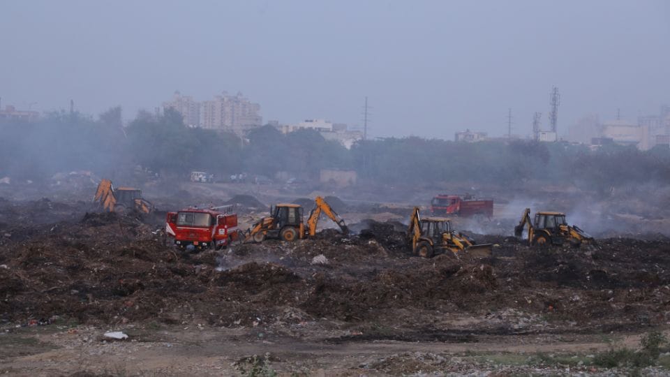 Fire in Noida dumping ground extinguished after five days
