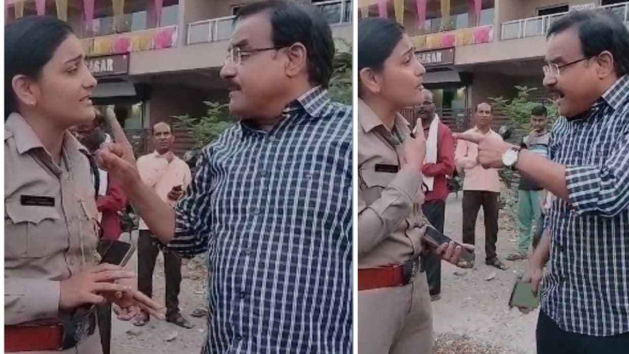 Female policeman threatened in Gwalior, argument broke out over traffic rule violation