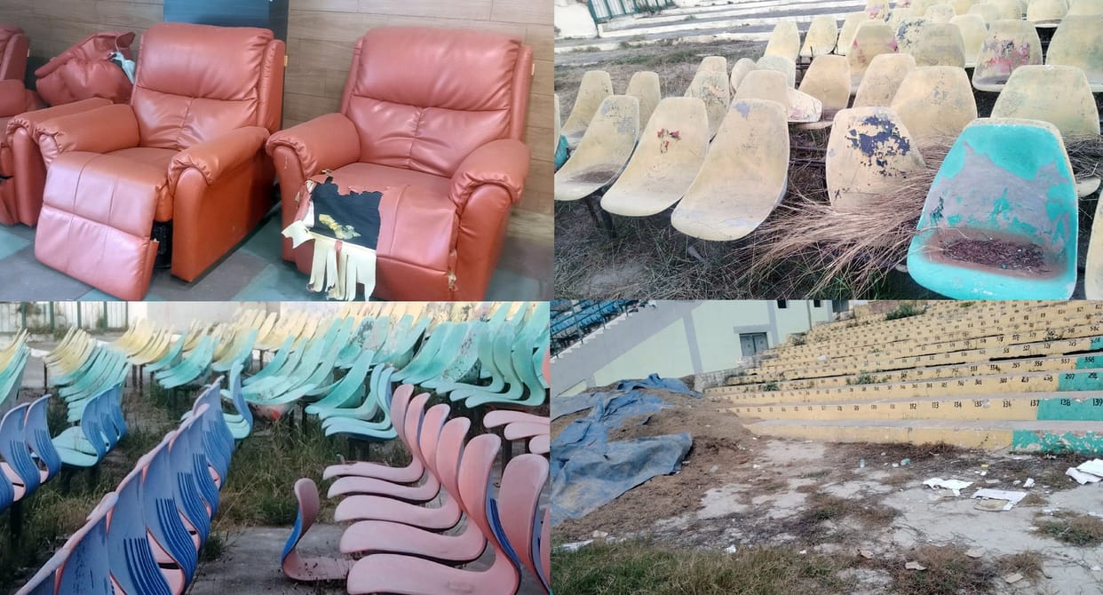 Greenpark Stadium, Grass in the student gallery, even the sofas in the new player pavilion are torn, this is t