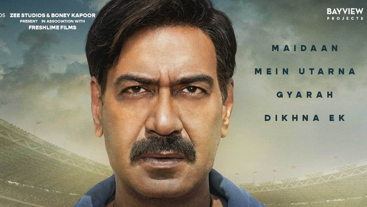 Maidaan IMAX Release Ajay Devgn share new poster with big anouncement film in cinemas on 10th april