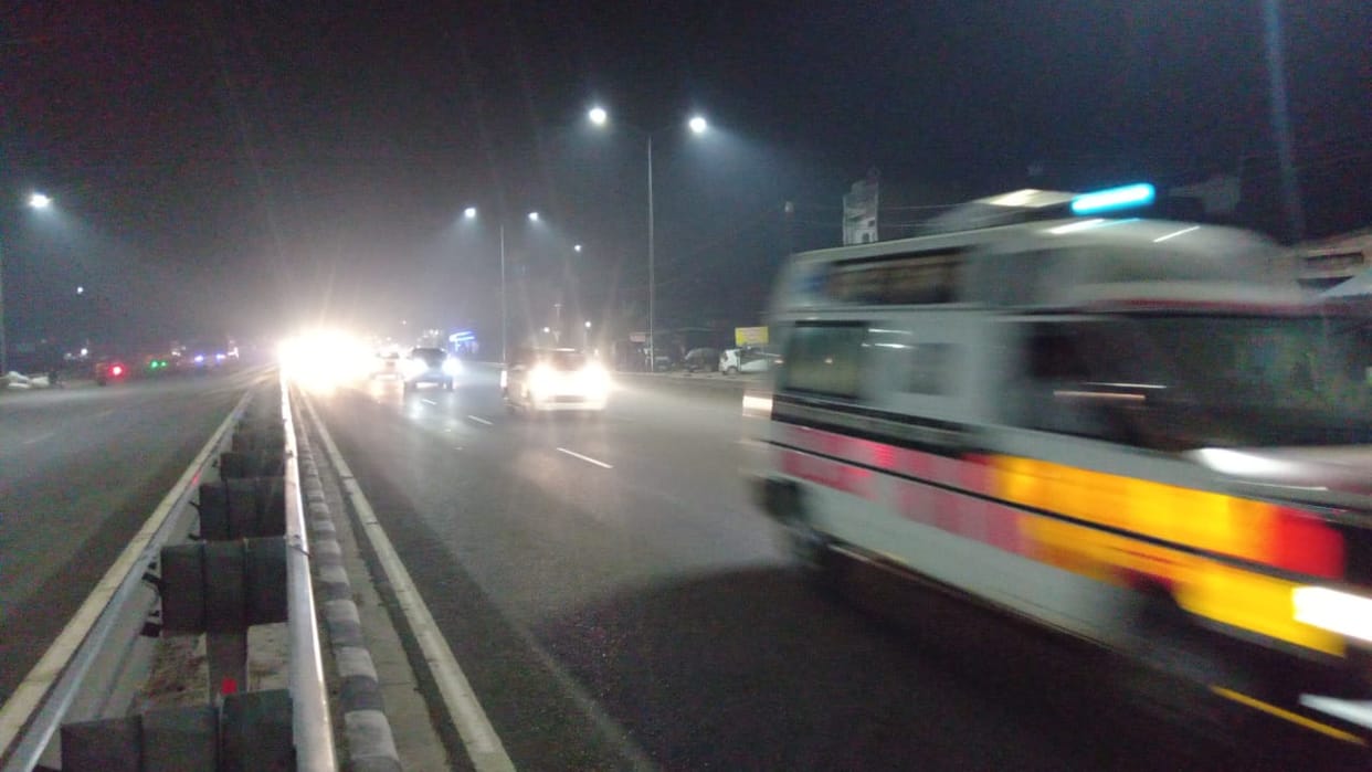 Mukhtar Ansari dead body convoy passes through Bhadohi