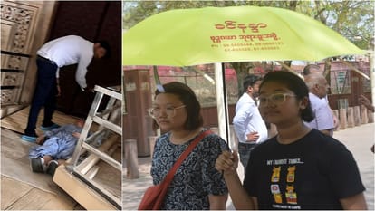 पर्यटक गश खाकर गिरे
