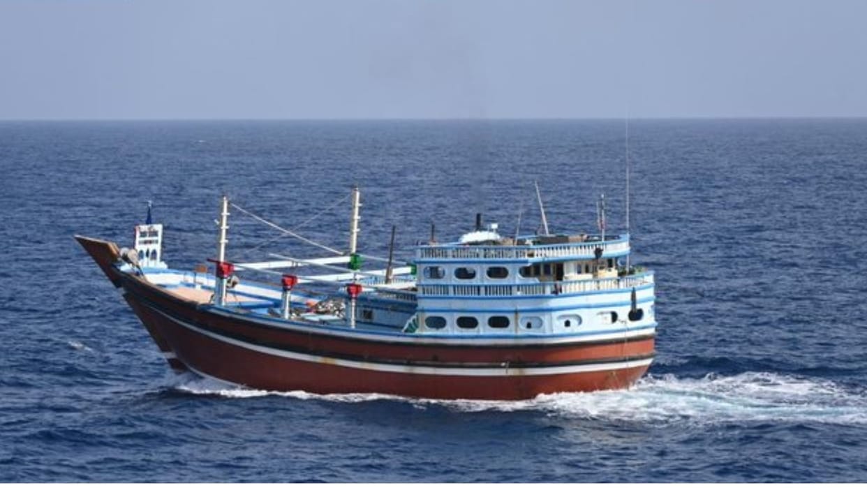 Indian Navy is conducting operations against pirate attacks on Iranian ships in Arabian Sea