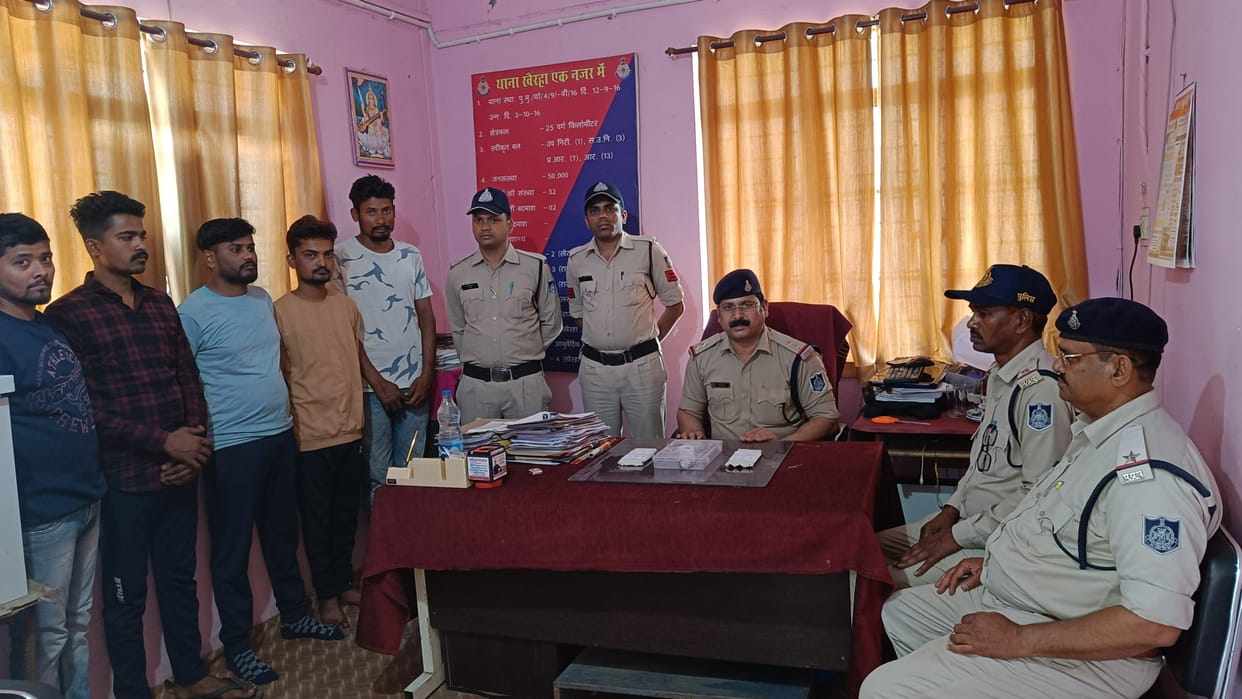 Police arrested 5 youths who fired guns in the air and made the video viral on social media.