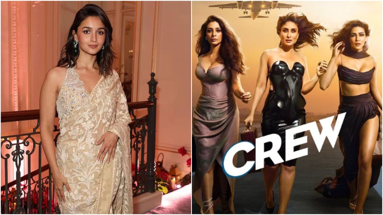 Alia Bhatt congratulates outstanding women Kareena Kapoor Tabu and Kriti Sanon after watching film Crew