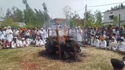 Baba Tarsem Singh Murder: Last rites of Dera head Tarsem Singh in Nanakmatta