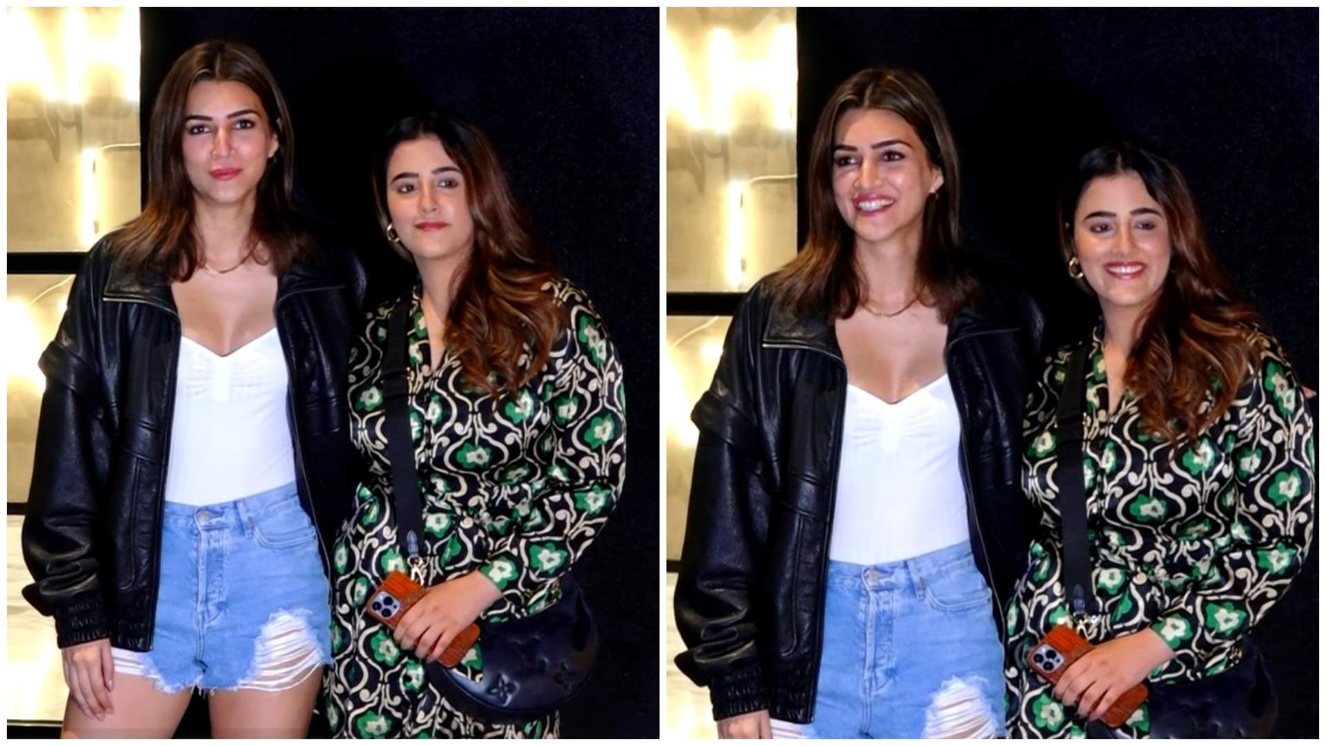 Kriti Sanon With Father and Sister Nupur Sanon at Special Screening Of Tabu Kareena Kapoor Khan Starrer Crew