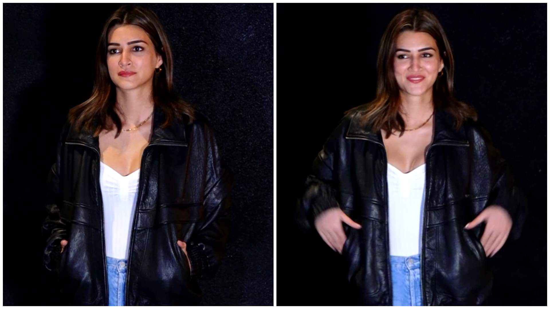 Kriti Sanon With Father and Sister Nupur Sanon at Special Screening Of Tabu Kareena Kapoor Khan Starrer Crew