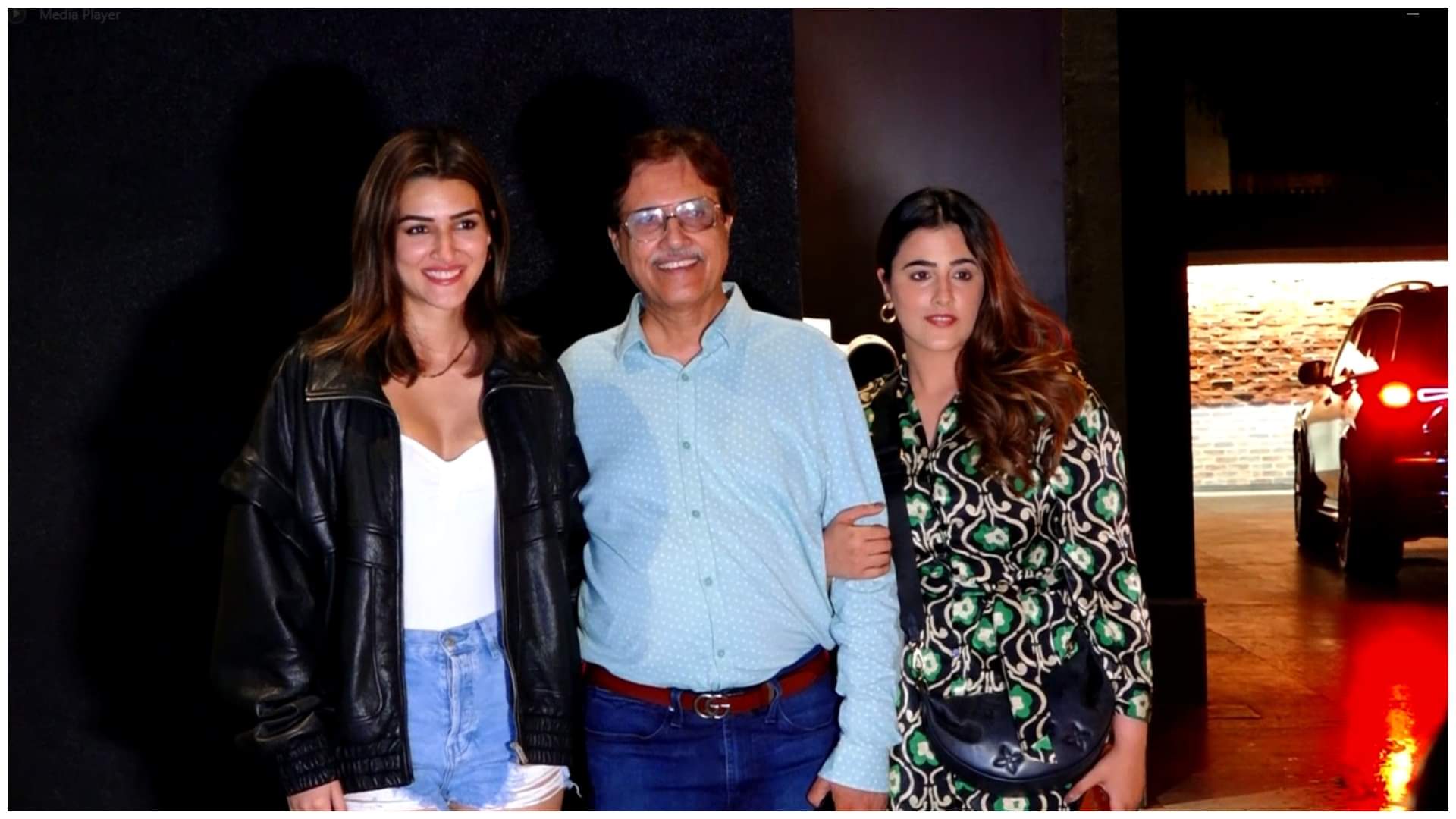 Kriti Sanon With Father and Sister Nupur Sanon at Special Screening Of Tabu Kareena Kapoor Khan Starrer Crew