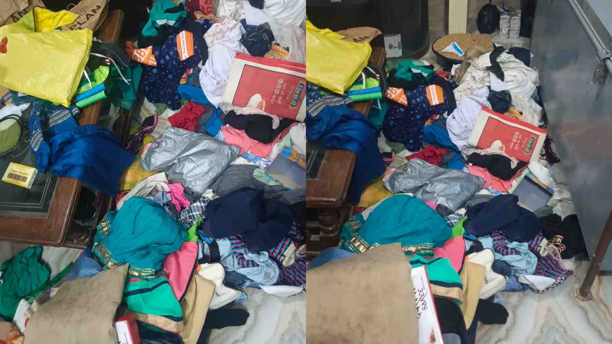 Bharatpur: Thieves took away goods from an abandoned house in Mathura Gate in broad daylight.