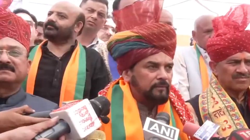 Anurag Thakur attack on Congress in Jammu