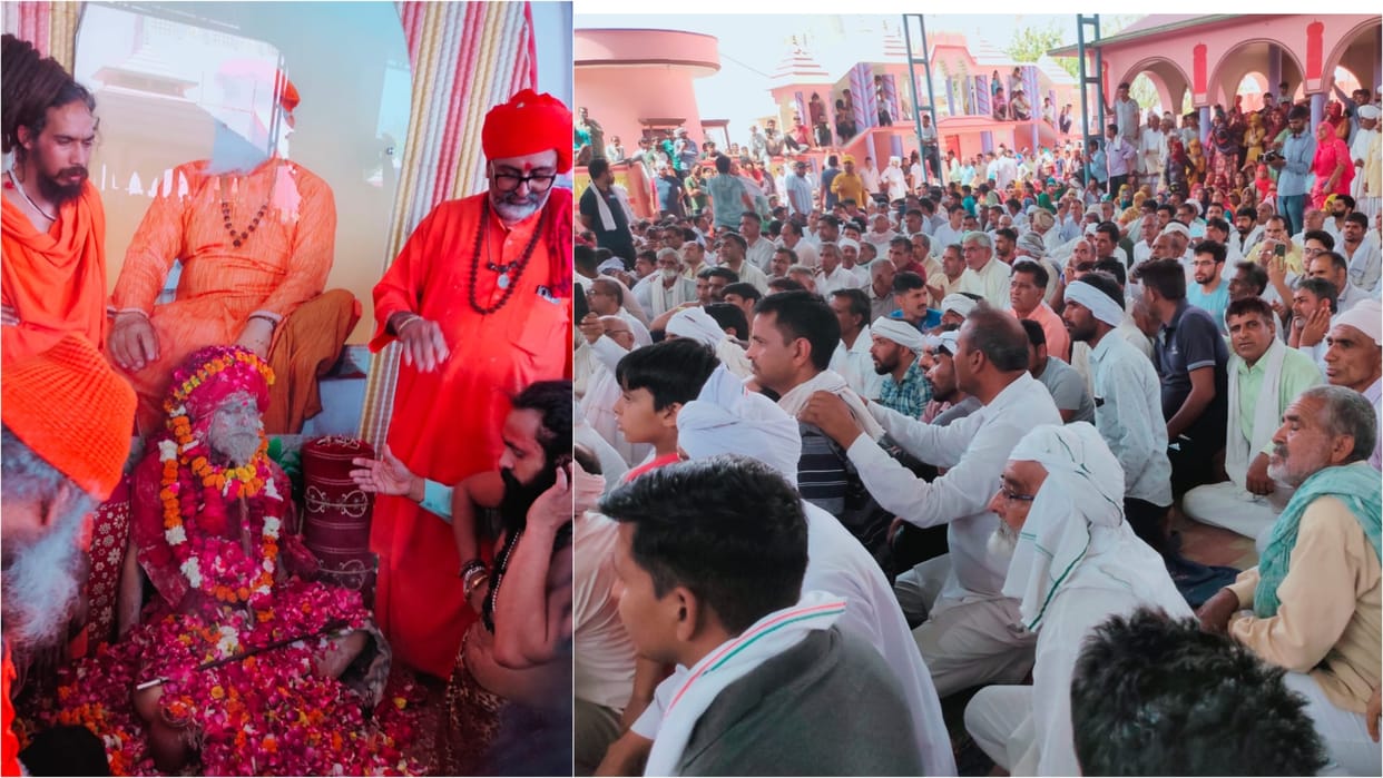 Arrival of Mahant Mahamandaleshwar Vinodanand Puri of Dev Dham Bhagwati Johri Ashram to the heavenly world