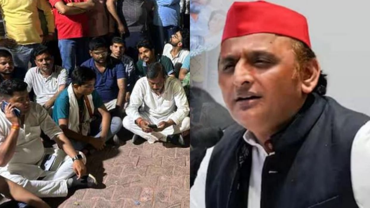 akhilesh yadav targets bjp government over inspector molested woman in lakhimpur kheri