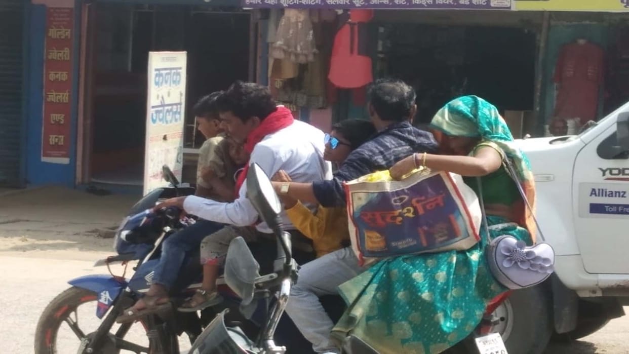 Negligence, six passengers sat on one bike