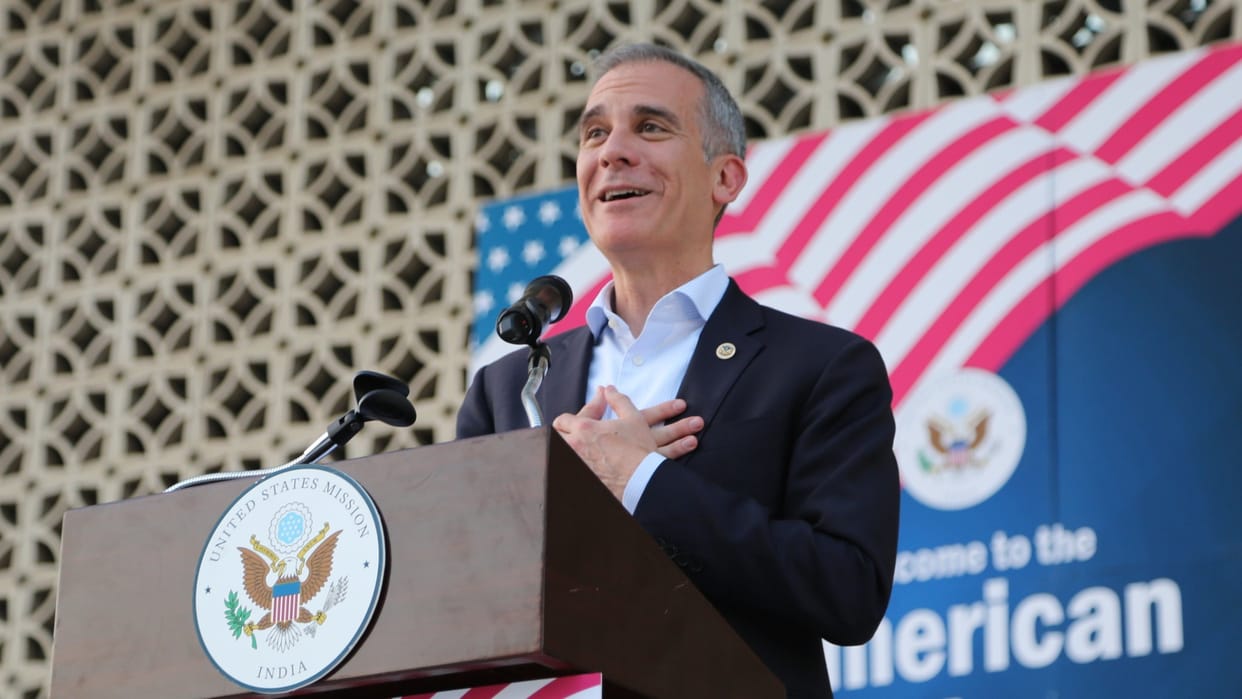 US envoy Eric Garcetti Democrat MP Bred Sherman open on role of India on global forum