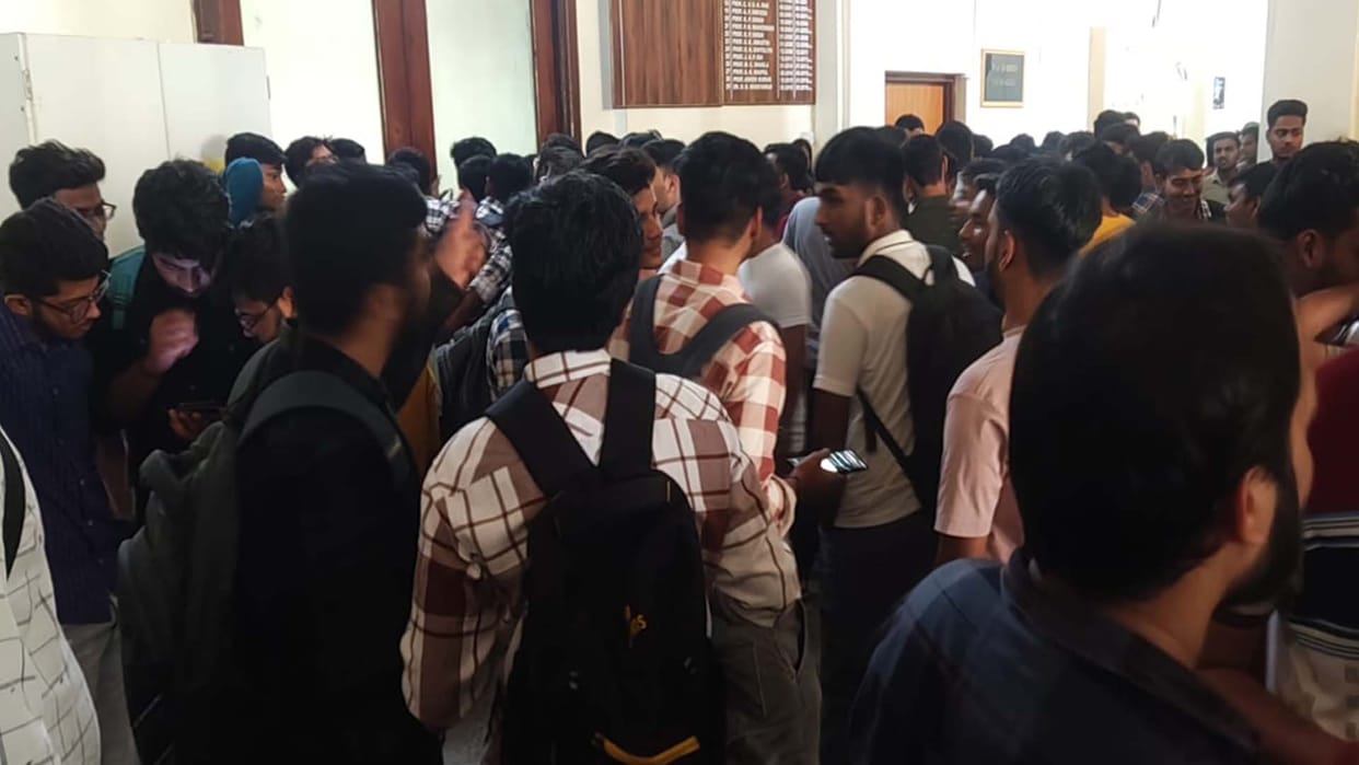 Students created ruckus due to non-availability of scholarship in HBTU