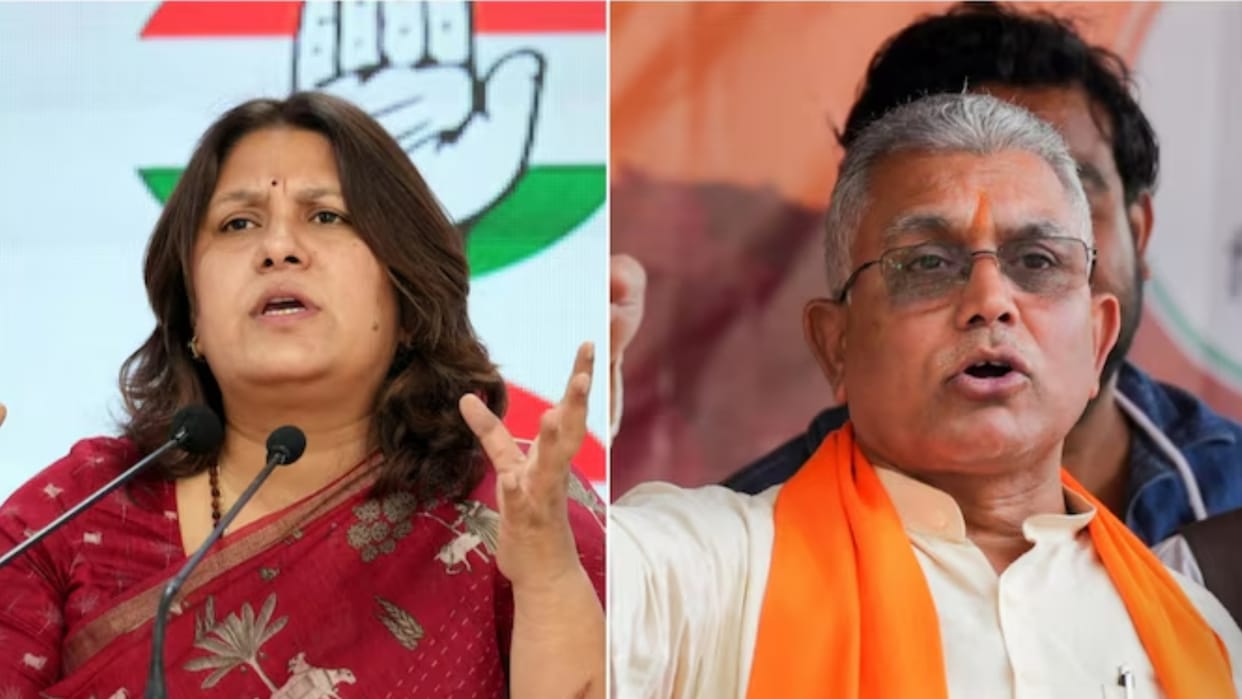 election commission censures bjp mp dilip ghosh congress supriya shrinate for derogatory remark against women
