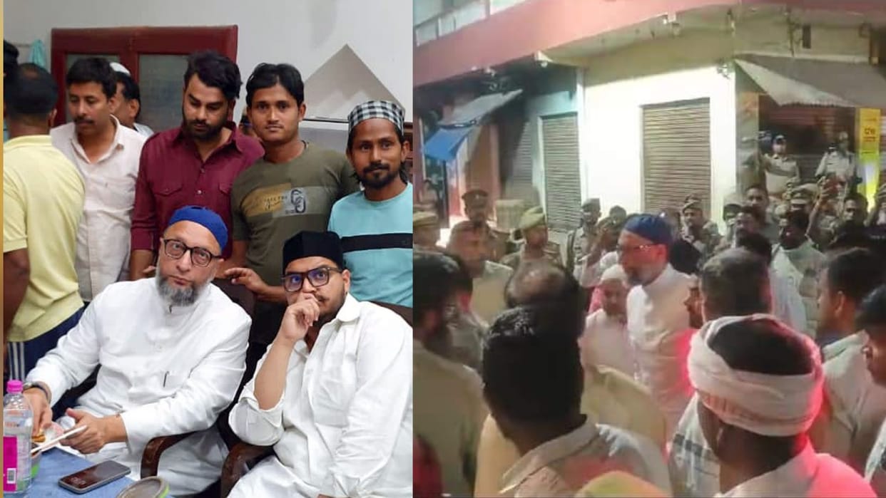 Owaisi came to condole the death of Mukhtar Ansari
