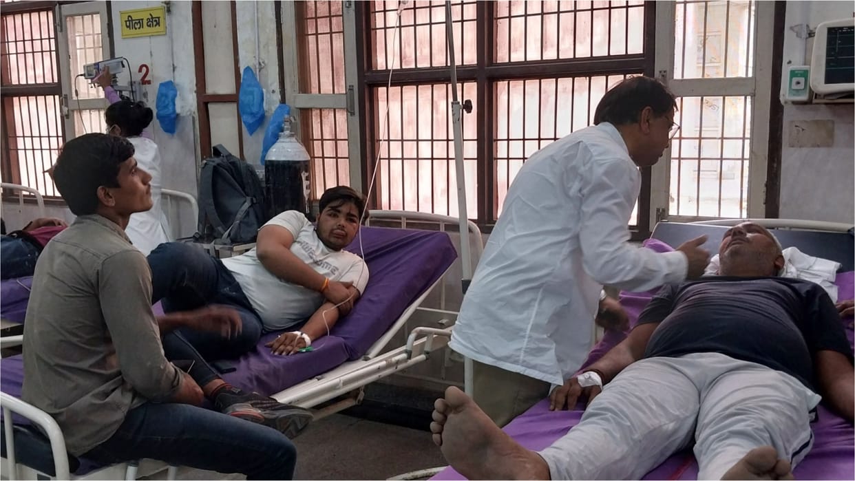 Haryana: More than 100 people were stung by bees in the Diet Institute