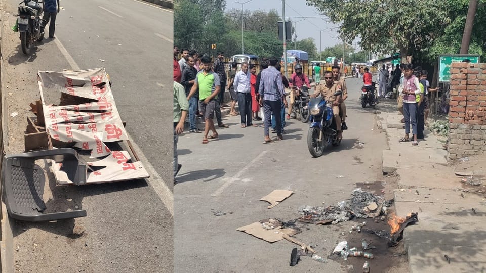 Women raided country liquor shops vandalized them fiercely people kept watching