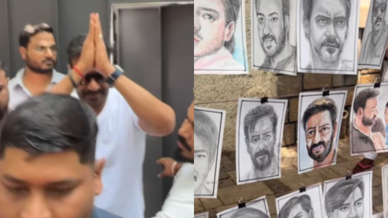 Ajay Devgn Birthday fans gathered outside actor bungalo Maidaan star greeted them like this watch video