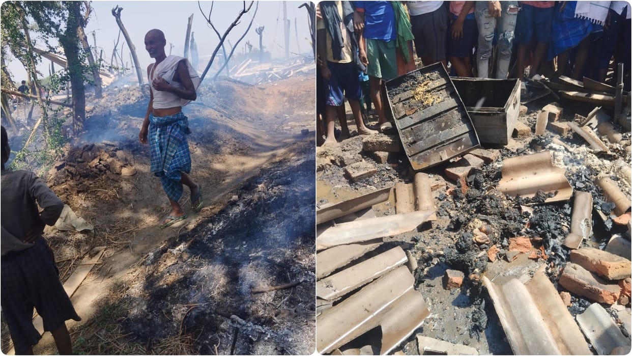 Bihar: Fire broke out in house of a disabled laborer in Gopalganj, two innocent children burnt to death