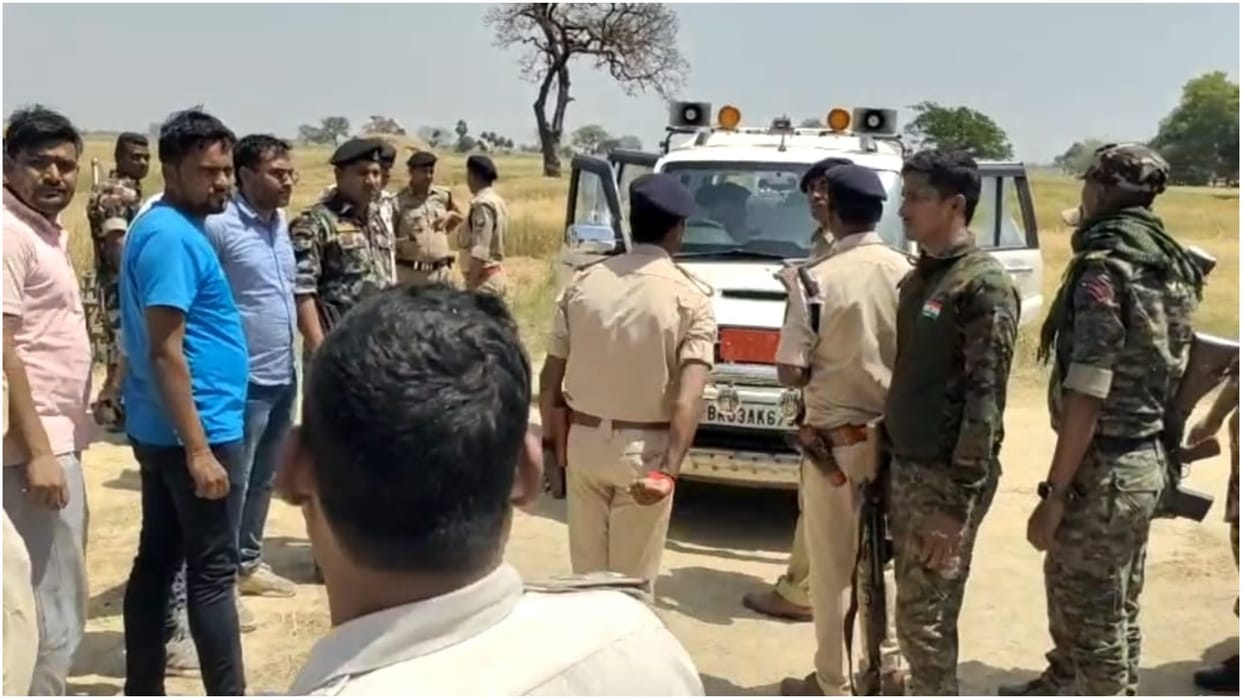 Bihar News : Bihar Police encounter two criminals running away after double murder in Bhojpur.