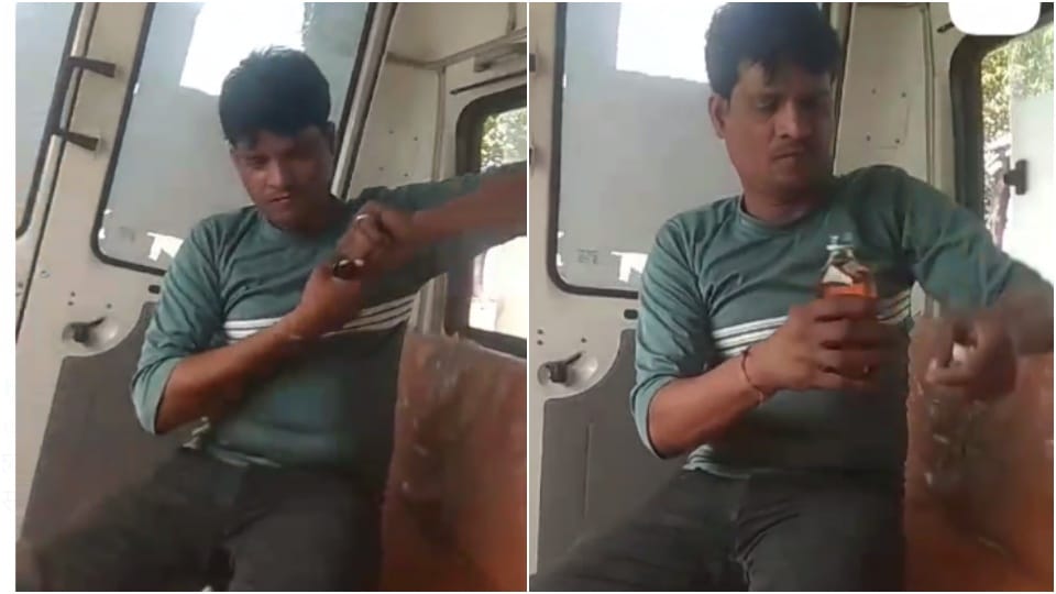 Mahar News: Janani driver drank alcohol while sitting in ambulance
