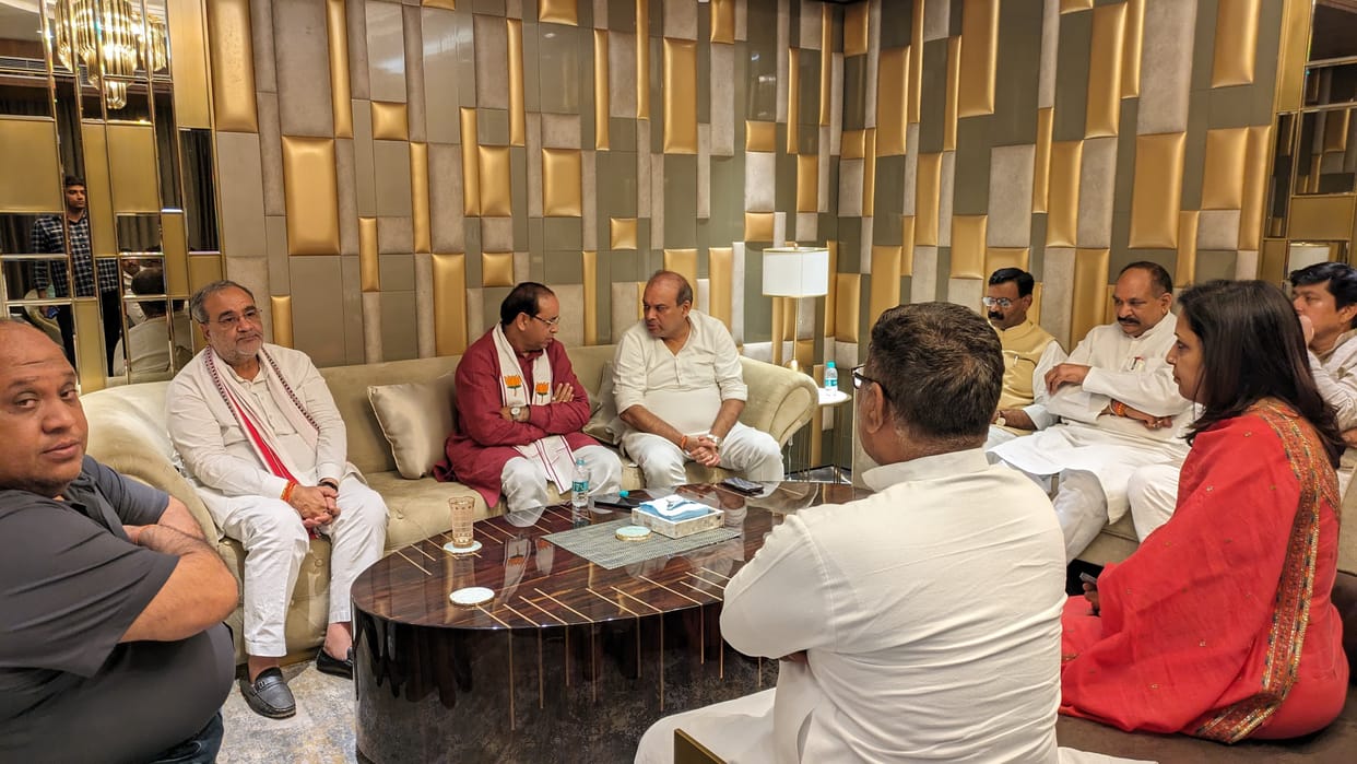 BJP state president Bhupendra Chaudhary reached Chairperson Meenakshi residence in Muzaffarnagar