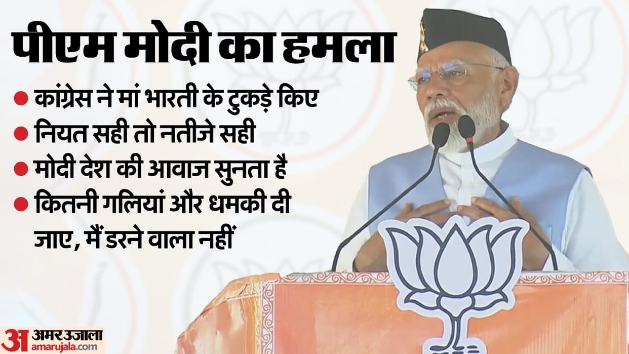 PM Narendra Modi targeted Congress in his address in Rudrapur rally